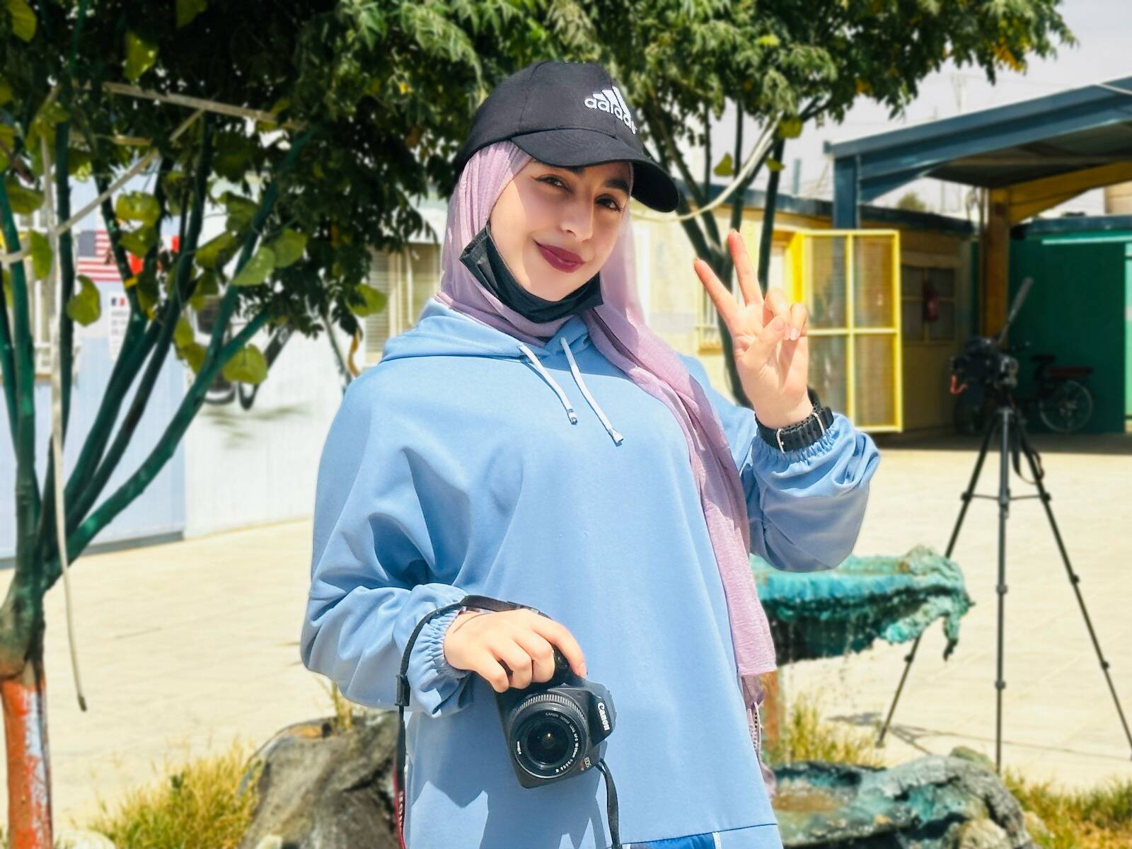 Girl posing in Zaatari